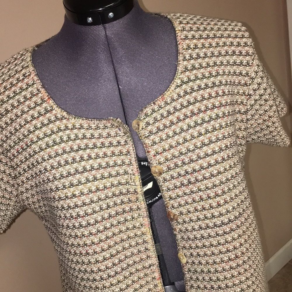 Reba rose button down sweater size medium